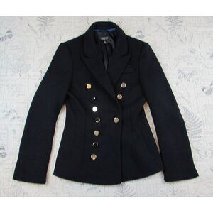 NEW Topshop Navy Double Breasted Blazer Jacket Gold Buttons career 2